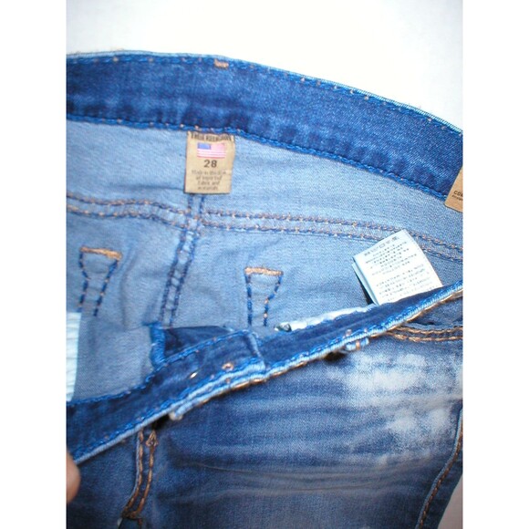 New Womens True Religion Brand Jeans Cora Super T Crock Blue Tide 28 NWT USA - Picture 6 of 9